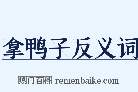 拿鸭子反义词是什么意思的图片